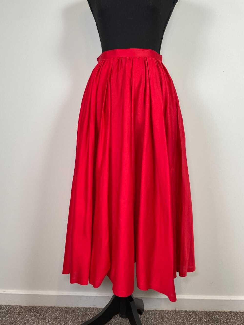 CHRISTIAN DIOR Vintage Japanese-market full red cotton skirt
